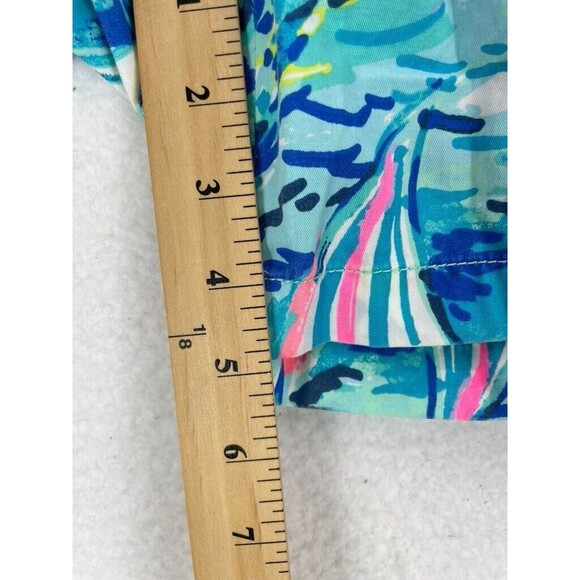 Lilly Pulitzer Callahan Shorts Women’s 0 Sparkling Blue Hey Bay Bay 5” Inseam - Picture 5 of 10